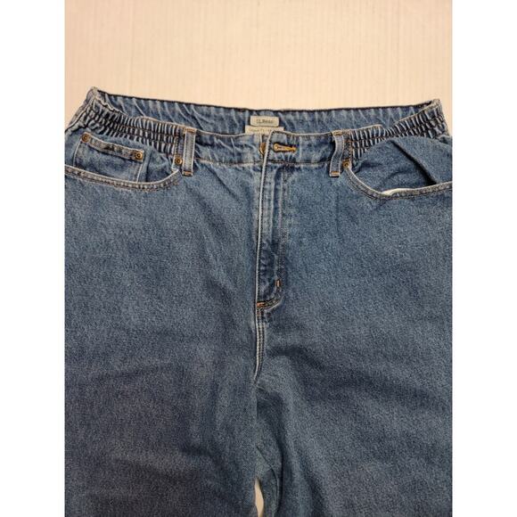 LL Bean Jeans Womens 18MT Plaid Flannel Lined Original Fit Relaxed Denim - Picture 4 of 10